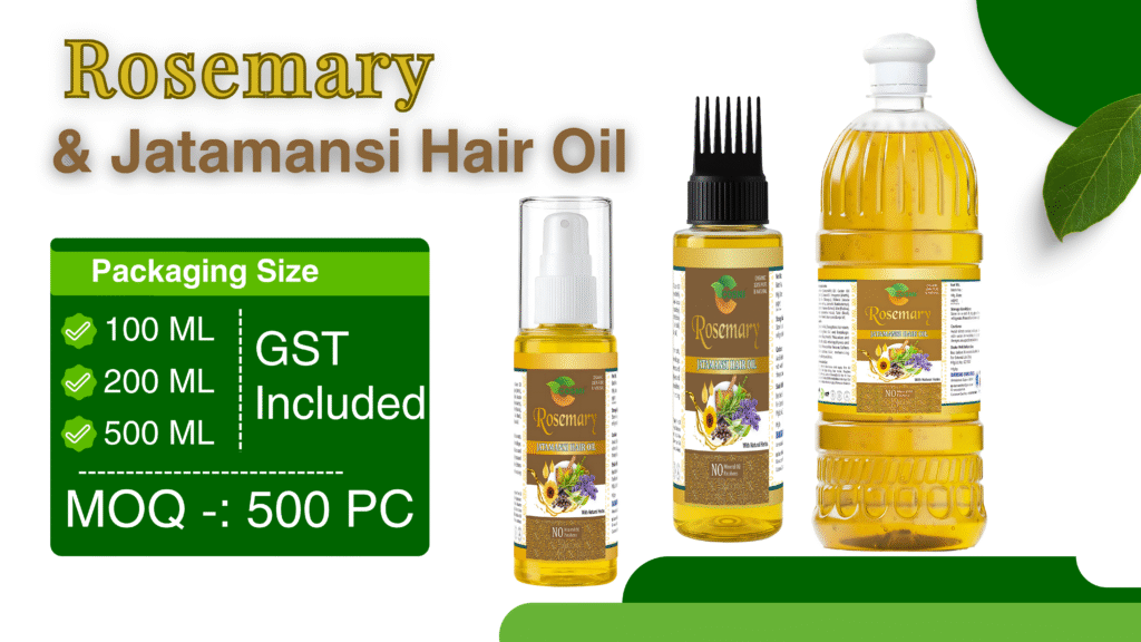 Cosmi Rosemary hair oil variants : 100ml / 200ml / 500ml